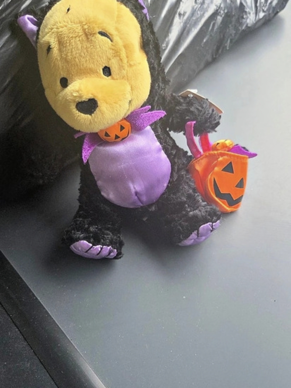 Disney Halloween Black & Purple Plush Toy Like New